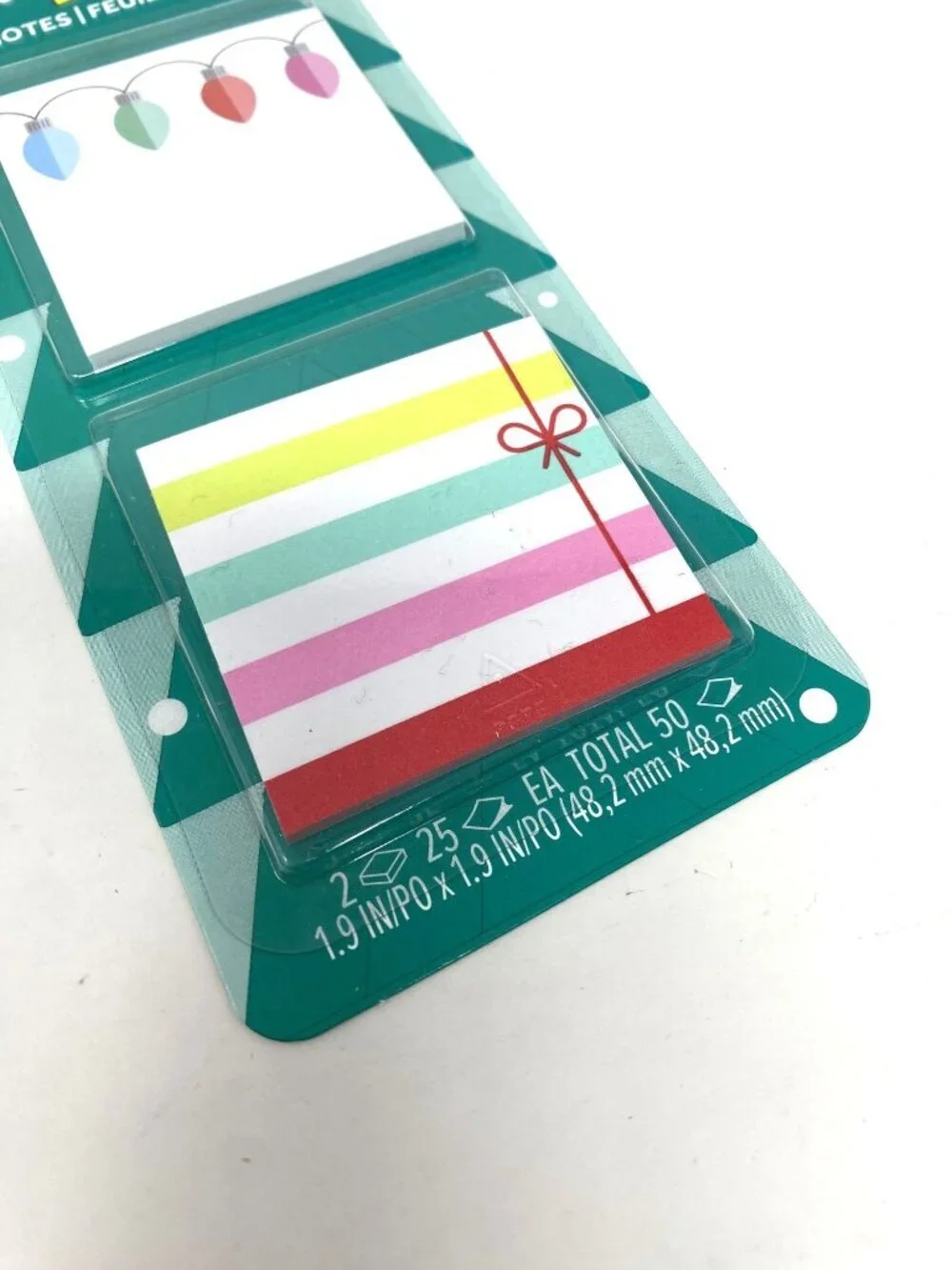 2 Post-it 2pk Jingle Notes Christmas Lights 1.9